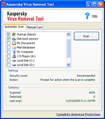 kaspersky virus removal tool 7.0.0.290 gratuit